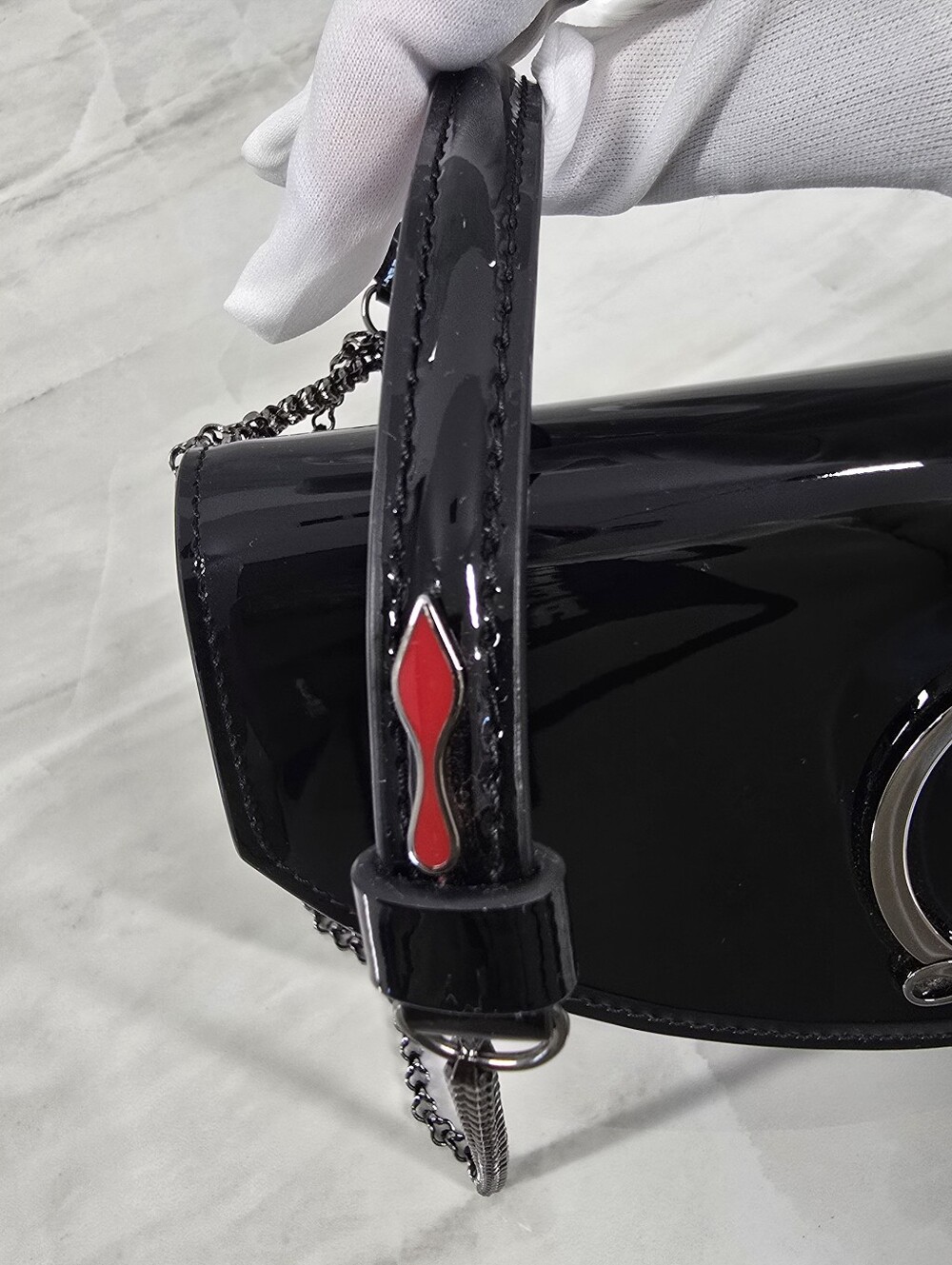 Christian Louboutin Loubi54 Patent Leather Bag - Picture 11 of 11
